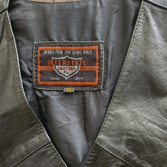 Classic Interstate Leather Originals Leather Biker Vest XL - Picture 3 of 4